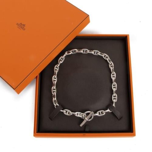 hermes Sterling Silver Chain Hermes Necklace