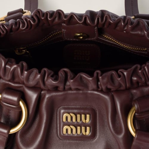 MiuBa18 - 35cm Miu Miu Joie nappa leather bag