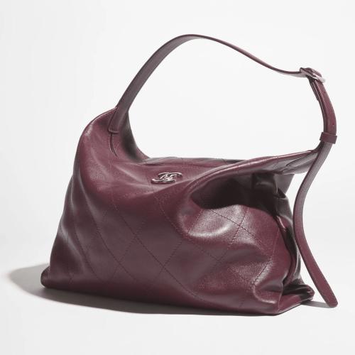 chanel quilted maxi hobo bag