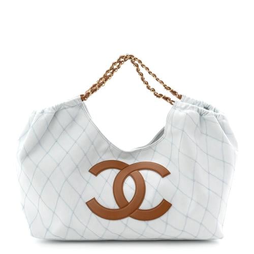 chanel 25 shopping tote large