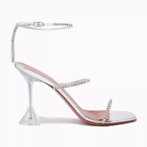 Gilda Glass 95 Crystal Sandals in PVC