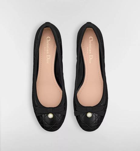 dior quilted ballet flat