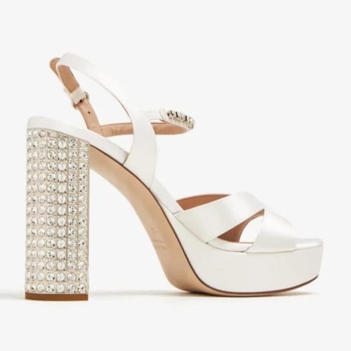 MiuSh3 miu miu Satin platform sandals