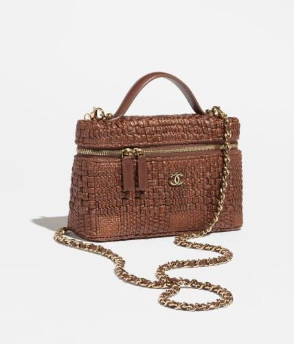 chanel Classic Vanity Braided Raffia