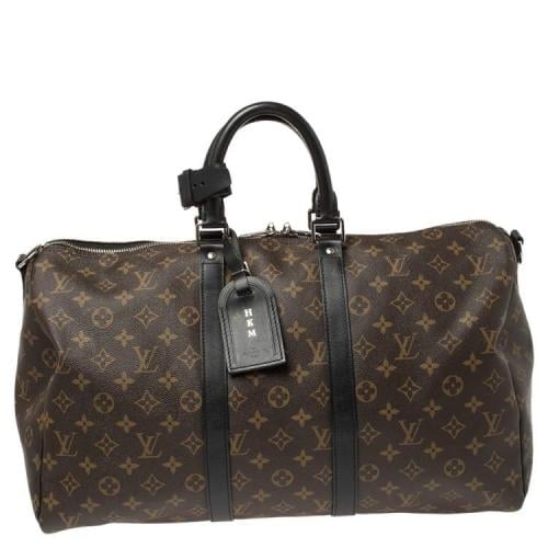 Black Monogram Canvas Keepall Bandouliere Bag