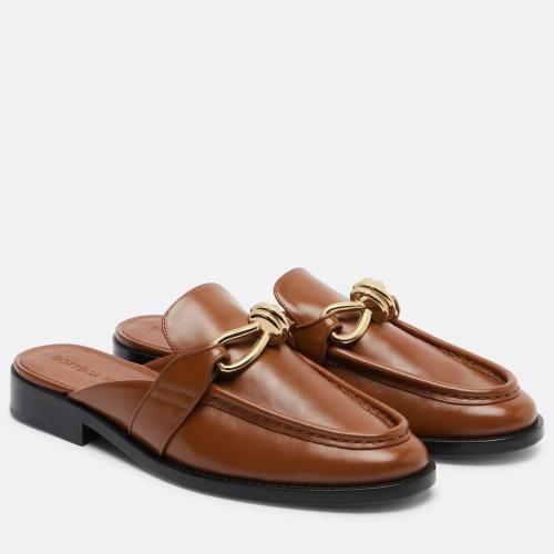 Bottega Veneta Astaire Knot Leather Loafer Mules