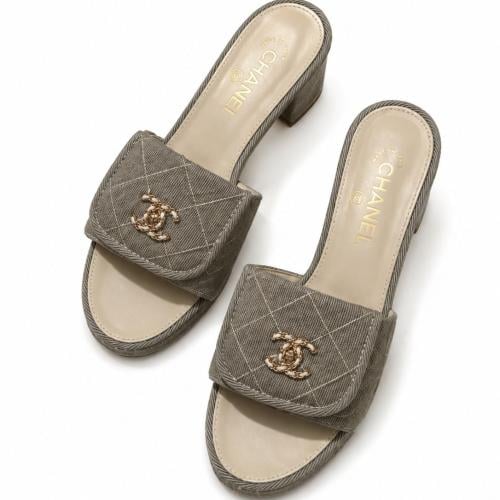 Chanel Quilted Canvas flats