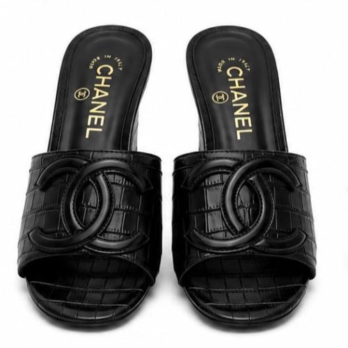 Chanel CC Open Toe Mules