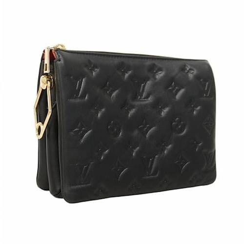 Monogram Embossed Coussin BB Shoulder Bag Black