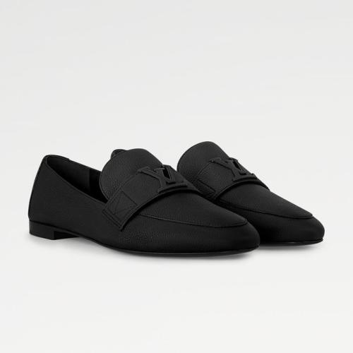Black Leather Monte Carlo Loafers