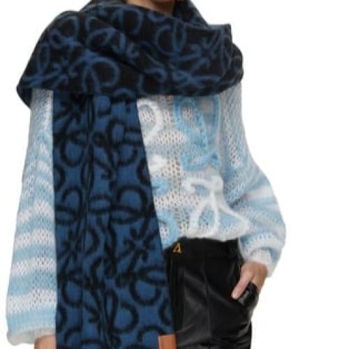 Winter Shawl Loe Sark Blue