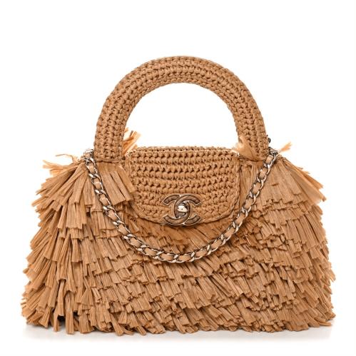 chanel raffia fringe nano kelly