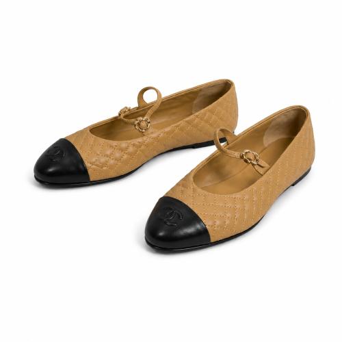 CHANEL Quilted Mary Jane Ballet Flats