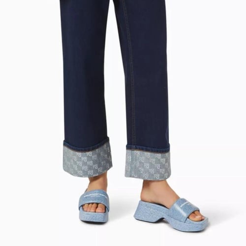 Alexander Wang Float Platform Sandals in Denim