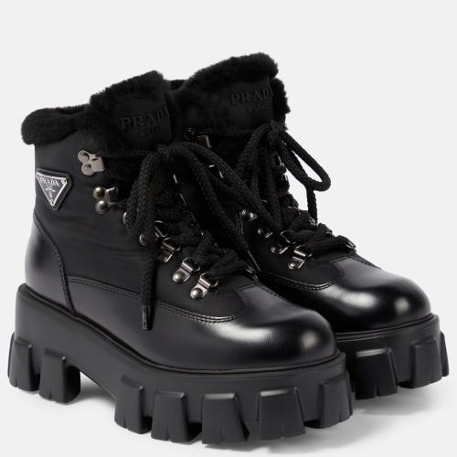 Monolith leather combat boots