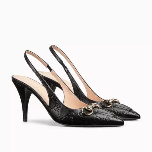 gucci horsebit slingback pumps