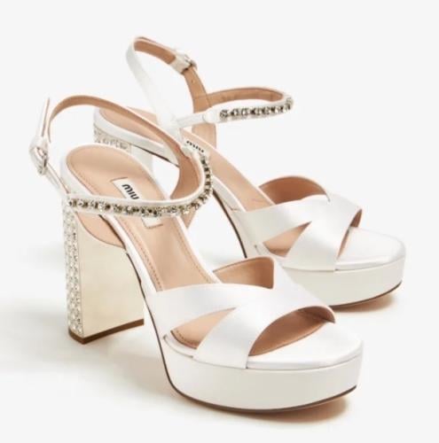 MiuSh9 Satin platform sandals