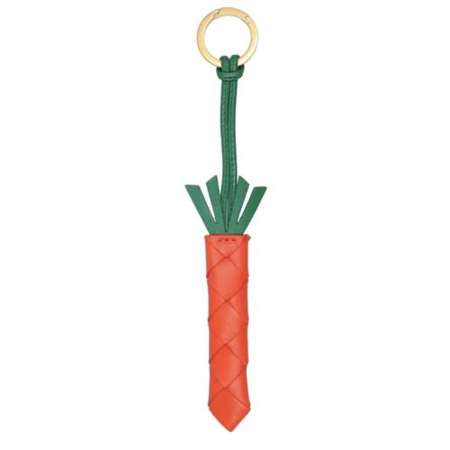 BottMe5 Carrot- Bottega Veneta Intrecciato Key Rin...