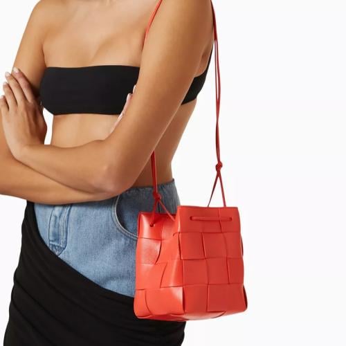 BottBa55- 14cm BOTTEGA VENETA Grained Calfskin Max...