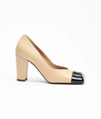 chanel sqaure toe pump