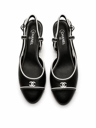 Chanel cap toe cc Slingback Pumps