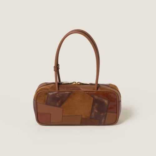 MiuBa20 - 27cm Miu Miu Beau leather patchwork bag