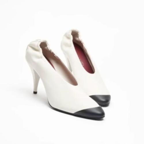 chanel scrunch two tone pumps