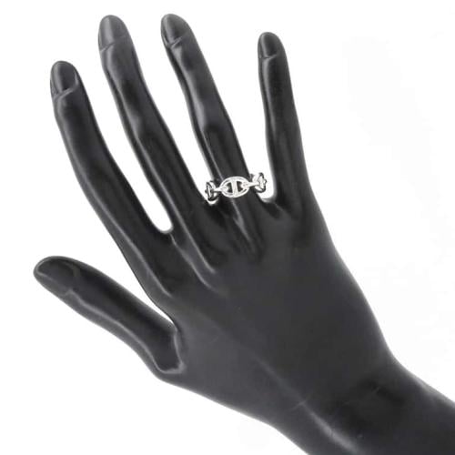 HeRi2- Hermès Chaine d'Ancre Silver Ring
