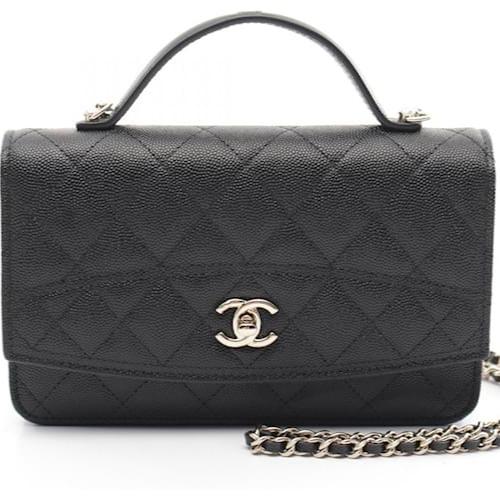 Chanel Matelasse Leather Top Handle Shoulder Bag B...