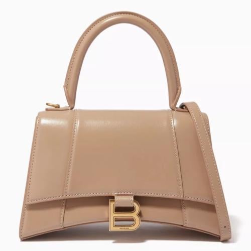 BalBa2 BALENCIAGA Shiny Box Calfskin Small Hourgla...