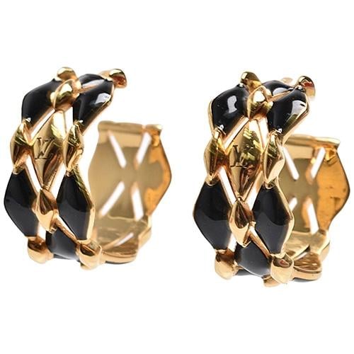 Gold & Black earring