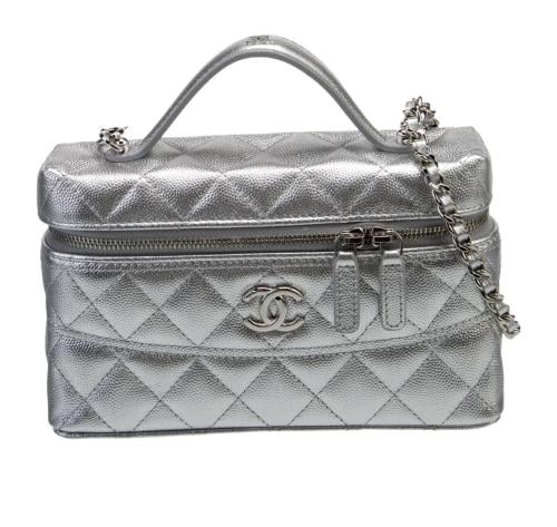 Chanel CC Top Handle Long Vanity Case