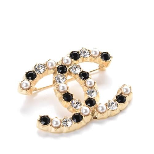 HANEL CC Brooch Pearls and Rhinestones