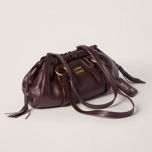 MiuBa18 - 35cm Miu Miu Joie nappa leather bag