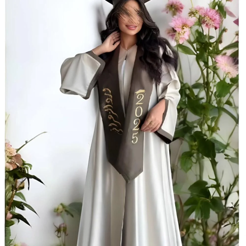 عباية تخرج رصاصي