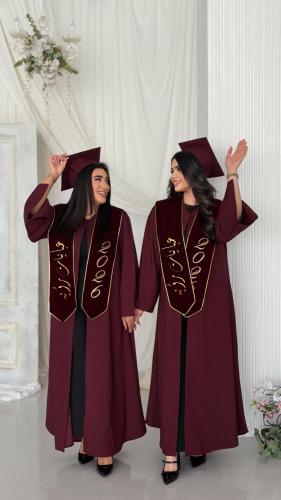 عباية تخرج برغندي2026