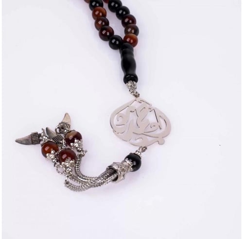 سبحه بالاسم حجر عقيق برازيلي - 1