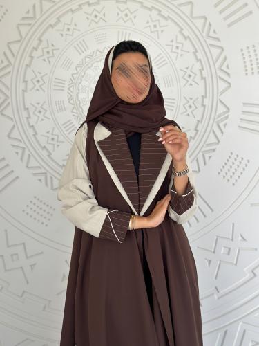 عباية كريب بني مقلم بيج مع بني