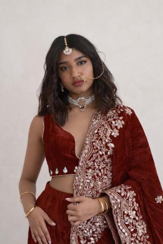 Areej - Ruby Velvet Set