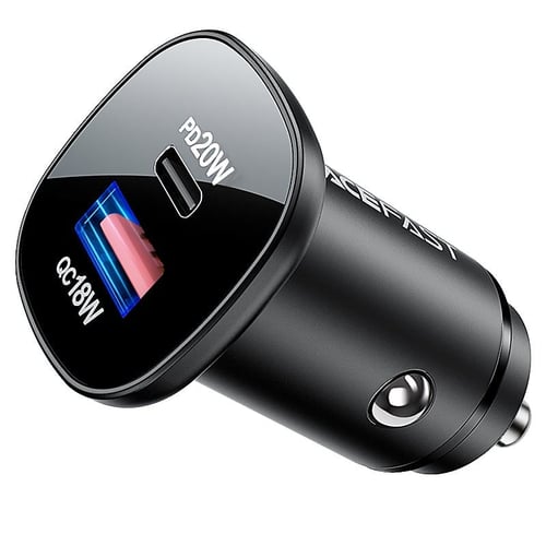 شاحن سيارة صغير ايس فاست B1 بقوة 38W منفذين USB-C...