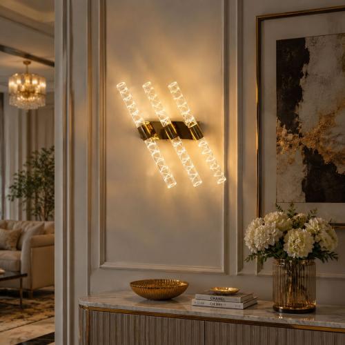 أبليك جداري ثلاثي مودرن أكريليك حلزوني LED فاخر بإ...