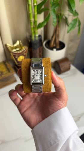 Cartier Tank watch in white color