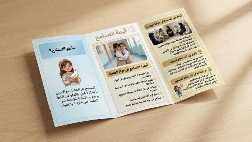 مطوية قيمة التسامح للمرحلة الابتدائية