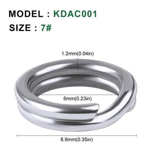 KATYUSHA 20Pcs Heavy Duty Fishing Split Rings سبلت...