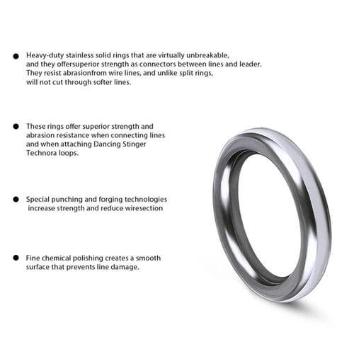 KATYUSHA 20Pcs Heavy Duty Fishing Solid Rings سولد...