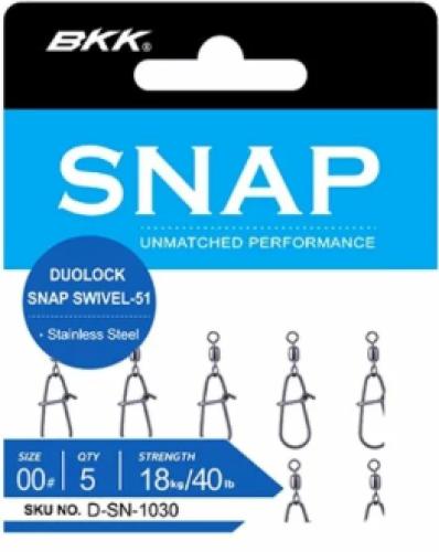 BKK Duolock Snap Swivel-51 [Stainless] / (إضغط على...