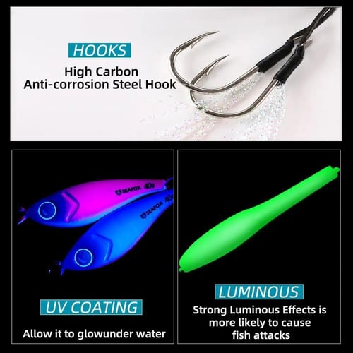 SEAFOX slow UV/Luminous jigs / سي فوكس لايت جق (إض...