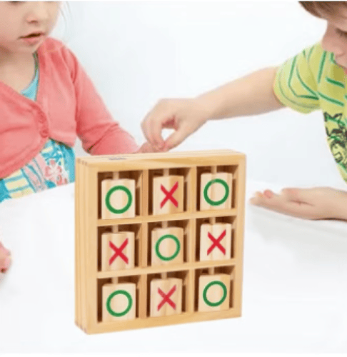 لعبة تيك تاك تو الخشبية الكلاسيكية، لعبة شطرنج إكس...