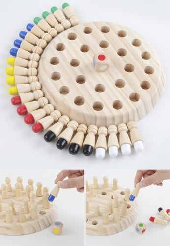 لعبة ذاكرة الألوان الخشبية