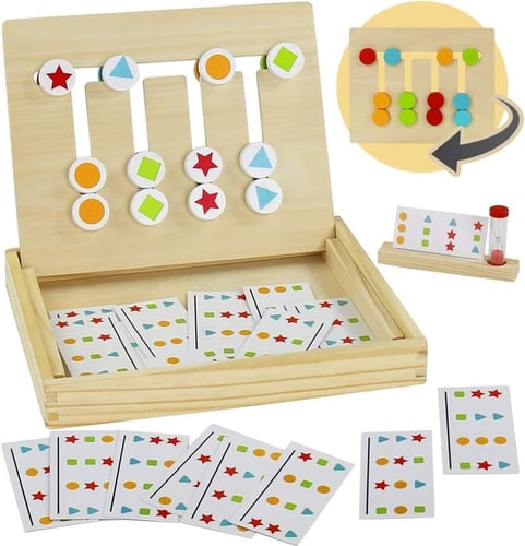 صندوق الأصابع السريعة (مطابقة الألوان والأشكال)